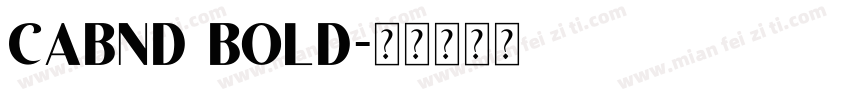 CABND BOLD字体转换
